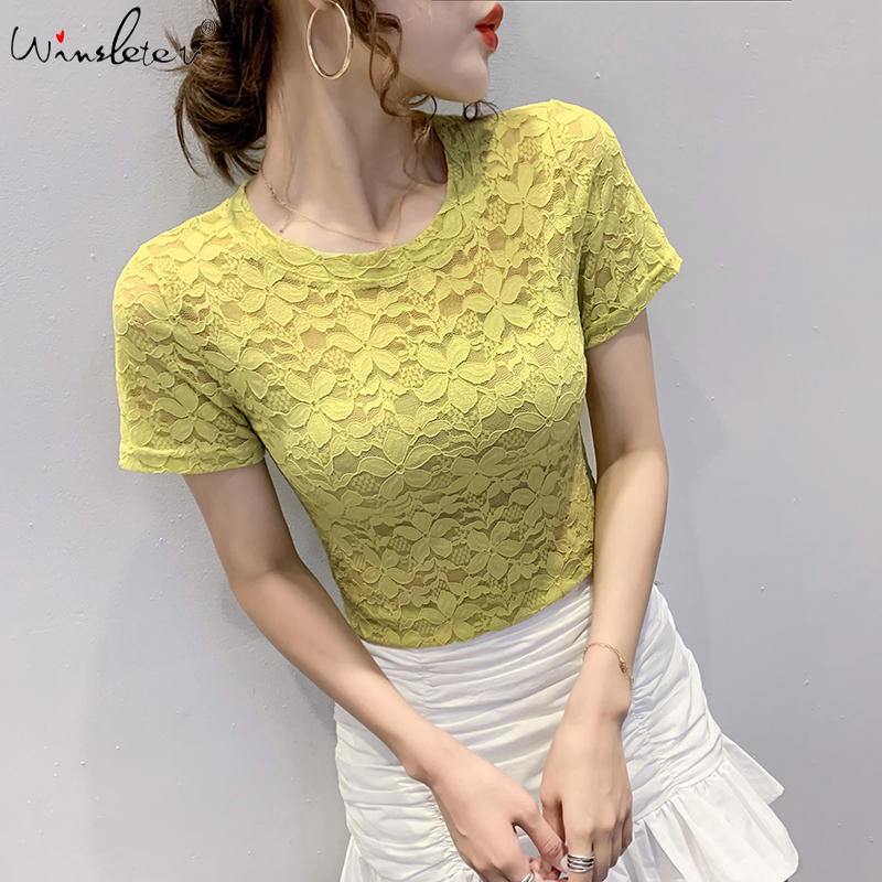 Summer European Clothes T-shirt Chic Sexy O-Neck Lace Women Tops Ropa Mujer Shirt Short Sleeve With Chest Wrap Tees 2020 T06312, Black chest wrap
Summer European Clothes T-shirt Chic Sexy O-Neck Lace Women Tops Ropa Mujer Shirt Short Sleeve With Chest Wrap Tees 2020 T06312, Black chest wrap