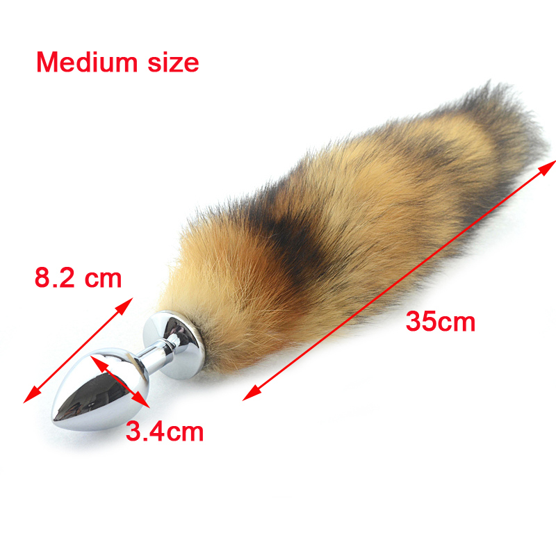 3 Sizes Of Metal Erotic Anal Butt Plugs , Long Tail, Anus Sexy Toys For Women & Men, Funny Adult Love Fox Tail As026s Y190714
