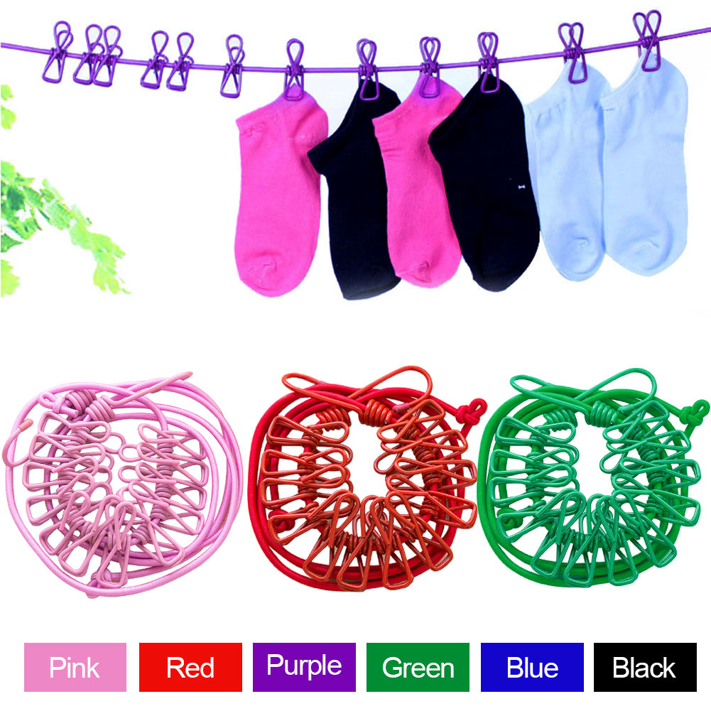 Portable Outdoor Windproof Clothesline Hanger Drying Rack Clothes Hanging Rope Line with 12 Clips TN99
Portable Outdoor Windproof Clothesline Hanger Drying Rack Clothes Hanging Rope Line with 12 Clips TN99
