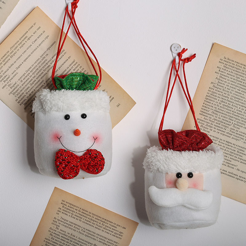 

Vintage Christmas Kids Gift Candy Bags Santa Claus Snowman Elk Reindeer Storage Bag Xmas Decor xmas decor xmas Decorations XD22802