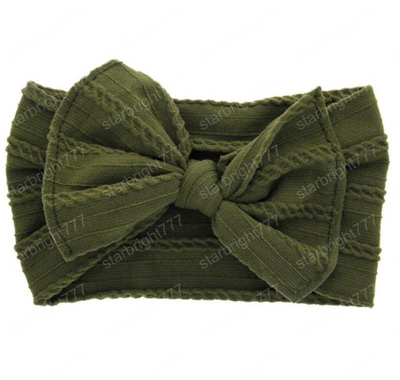 Baby Big Bow Headbands Soft Nylon Turban Hairband Oversize Bunny Ear Headwrap Baby Girl Head Wrap Accessories 8 Colors