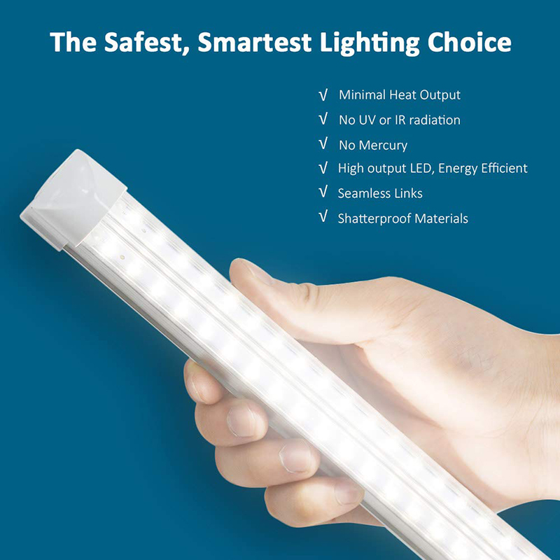 T8 V Shaped LED Tube Lights Integrated 3ft 4ft 5ft 6ft 8 Foot Cooler Door Lighting Double Row Shop Lights Tubes Fluorescent Fixture garage warehouse w