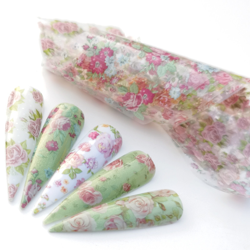 5pcs/Set 150mm Nail Art Foils Flowers Rose Leaf Nail Transfer Stickers Wraps For Acrylic Manicure Decoration Gel Polish Designs, 16-2
5pcs/Set 150mm Nail Art Foils Flowers Rose Leaf Nail Transfer Stickers Wraps For Acrylic Manicure Decoration Gel Polish Designs, 16-2