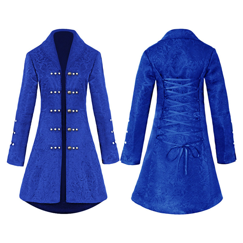 Women' Jackets Medieval Jacket Women Blue Long Sleeve Button Decorated Vintage Retro Punk Gothic Victorian Coats Lace Up Corset Tops Outerw, As picture
Women' Jackets Medieval Jacket Women Blue Long Sleeve Button Decorated Vintage Retro Punk Gothic Victorian Coats Lace Up Corset Tops Outerw, As picture