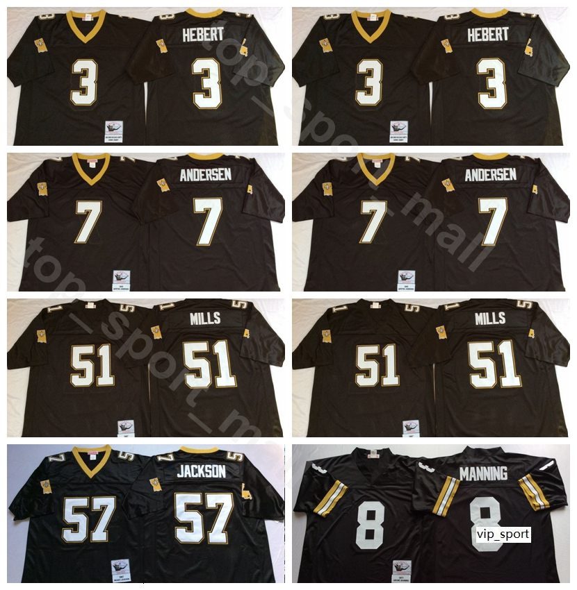 NCAA Football 57 Rickey Jackson 7 Morten Andersen Jerseys 3 Bobby Hebert 51 Sam Mills 8 Archie Manning Black Man Vintage All Stitched, 57 black
NCAA Football 57 Rickey Jackson 7 Morten Andersen Jerseys 3 Bobby Hebert 51 Sam Mills 8 Archie Manning Black Man Vintage All Stitched, 57 black