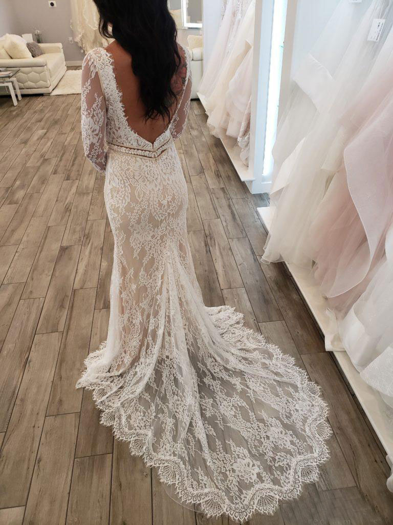 Mermaid Lace Classy Backless Wedding Dresses Bateau Neck Long Sleeves Bridal Gowns Sweep Train Custom Made Trumpet Robe De Marie