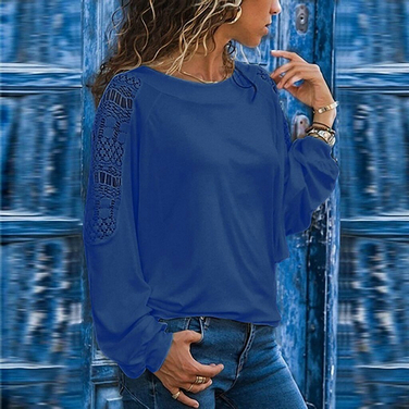 T-Shirt Spot 2021 European spring and summer solid color long-sleeved round neck pullover T-shirt support mixed batch