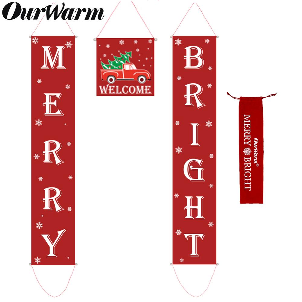 Christmas Porch Sign Door Banner Merry Bright Porch Sign for Home Garden Decorative Christmas Party Favor 4pcs/set
Christmas Porch Sign Door Banner Merry Bright Porch Sign for Home Garden Decorative Christmas Party Favor 4pcs/set