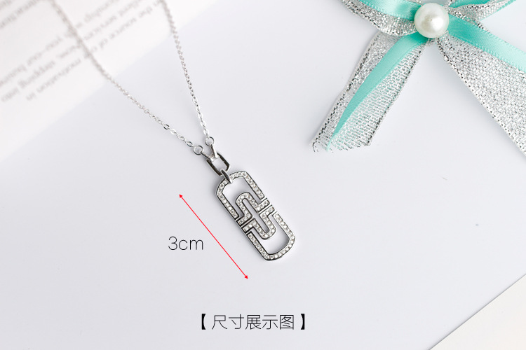 Wholesale-925 sterling silver necklaces for women female pure silver collier wedding party jewelry accessories