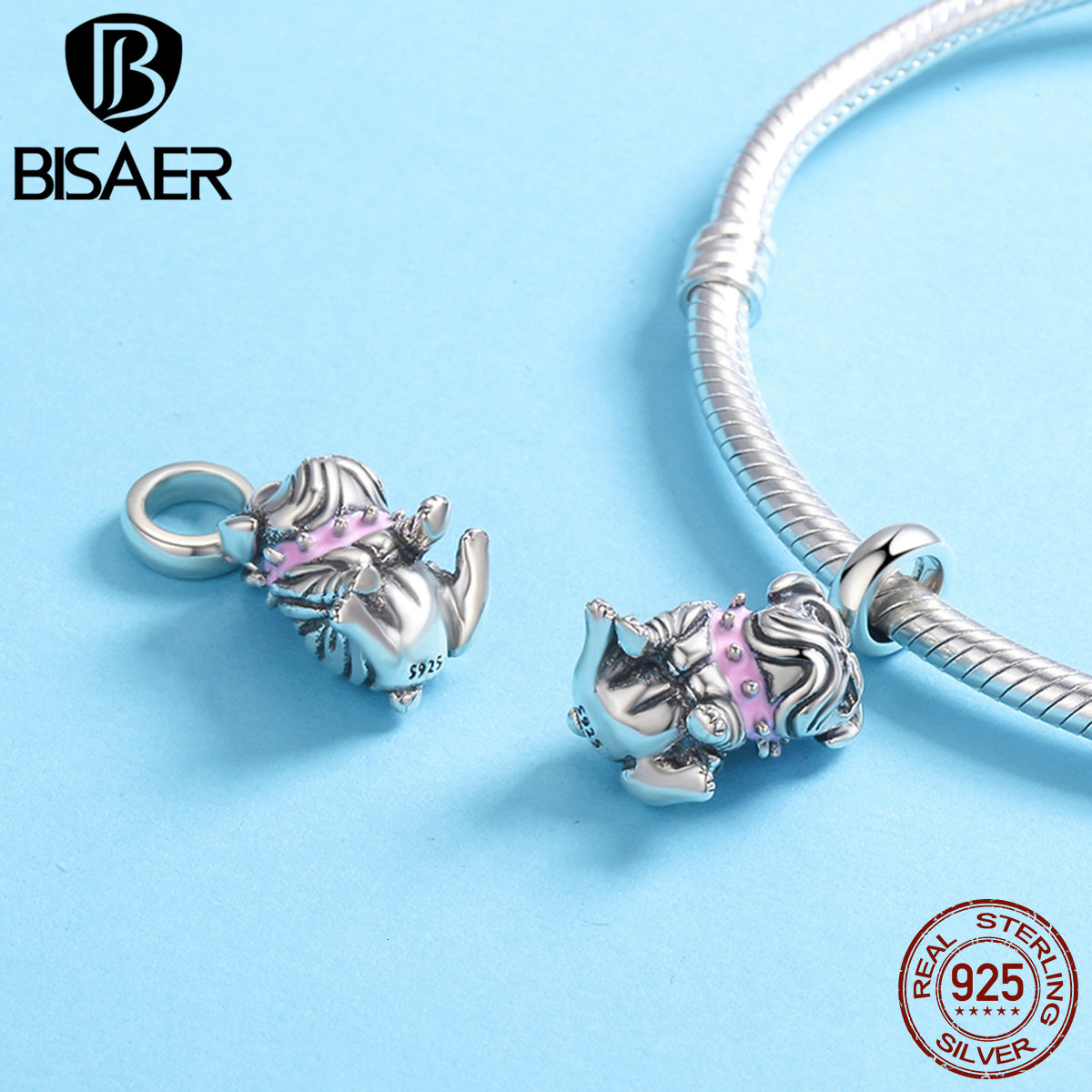 Authentic 100% 925 Sterling Silver Cute Animal English Bulldog French Pendant Bead Fit Original Charms Bracelet Jewelry Making CJ191116