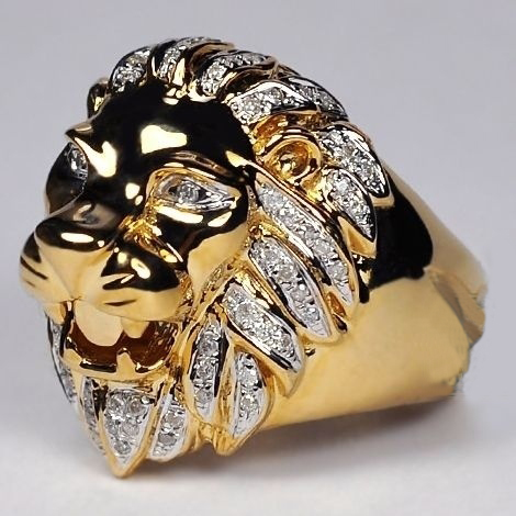 Punk Style Lion Head Ring Men's 14K Rose Gold Natural White Sapphire Gemstone Diamond Ring Wedding Jewelry Size 6-13, Silver
Punk Style Lion Head Ring Men's 14K Rose Gold Natural White Sapphire Gemstone Diamond Ring Wedding Jewelry Size 6-13, Silver
