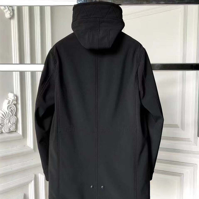 2021FW Fleece Men's Trench Coats jackets konng gonng jacket fashion brand casual coat Medium length Plush thickened windbreaker