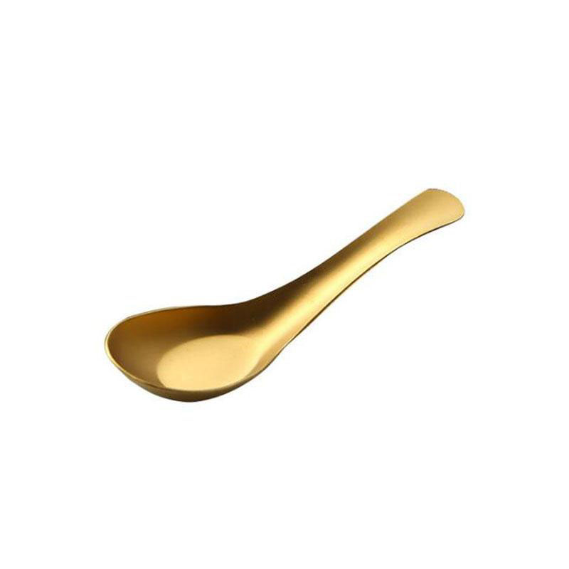 Stainless Steel Soup Spoons Gold Cooked Rice Scoop Kids Dinner Tableware Kitchen Accessories Wholesale4962569