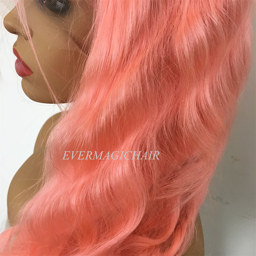 Ombre T1B/Pink Full Lace Human Hair Wigs Body Wave Brazilian Virgin Human Hair 150 Density Lace Front wig With Baby Hair Glueless