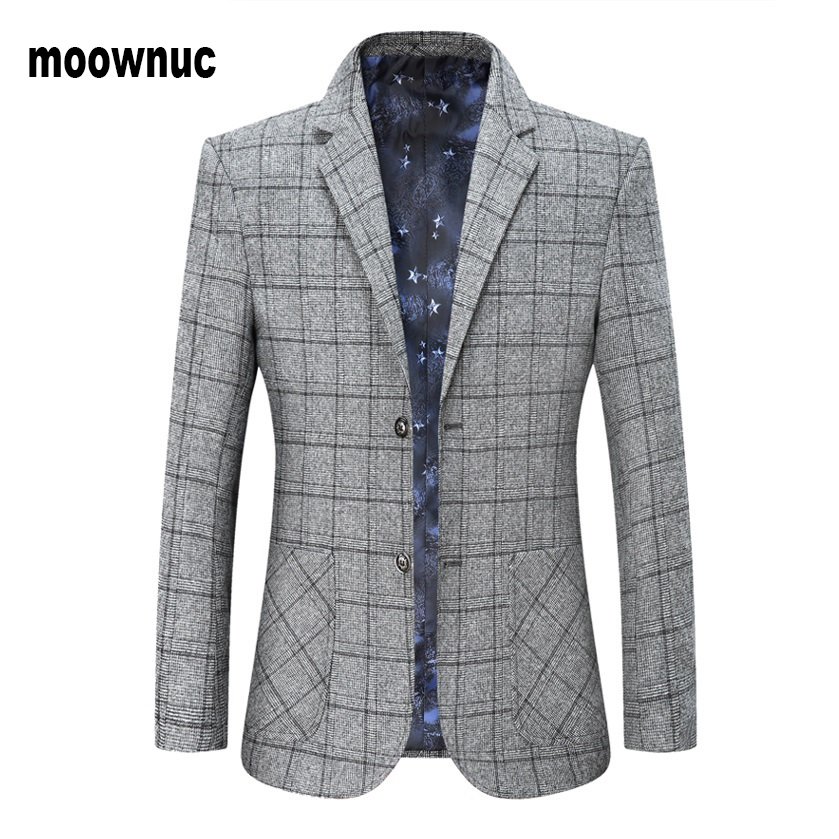 Business Dress plaid suit coats Men's Autumn Winter Fashion Single Breasted Full Sleeve Blazers coats male clothing ,Size -4XL, Gray
Business Dress plaid suit coats Men's Autumn Winter Fashion Single Breasted Full Sleeve Blazers coats male clothing ,Size -4XL, Gray