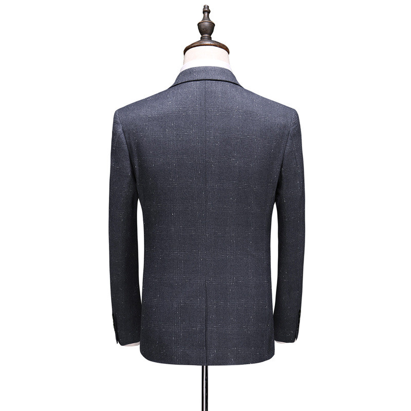 Men's suit high fashion men's suit set men suit three-piecesuits blaze with pants and vest men's suits formal plaid suits