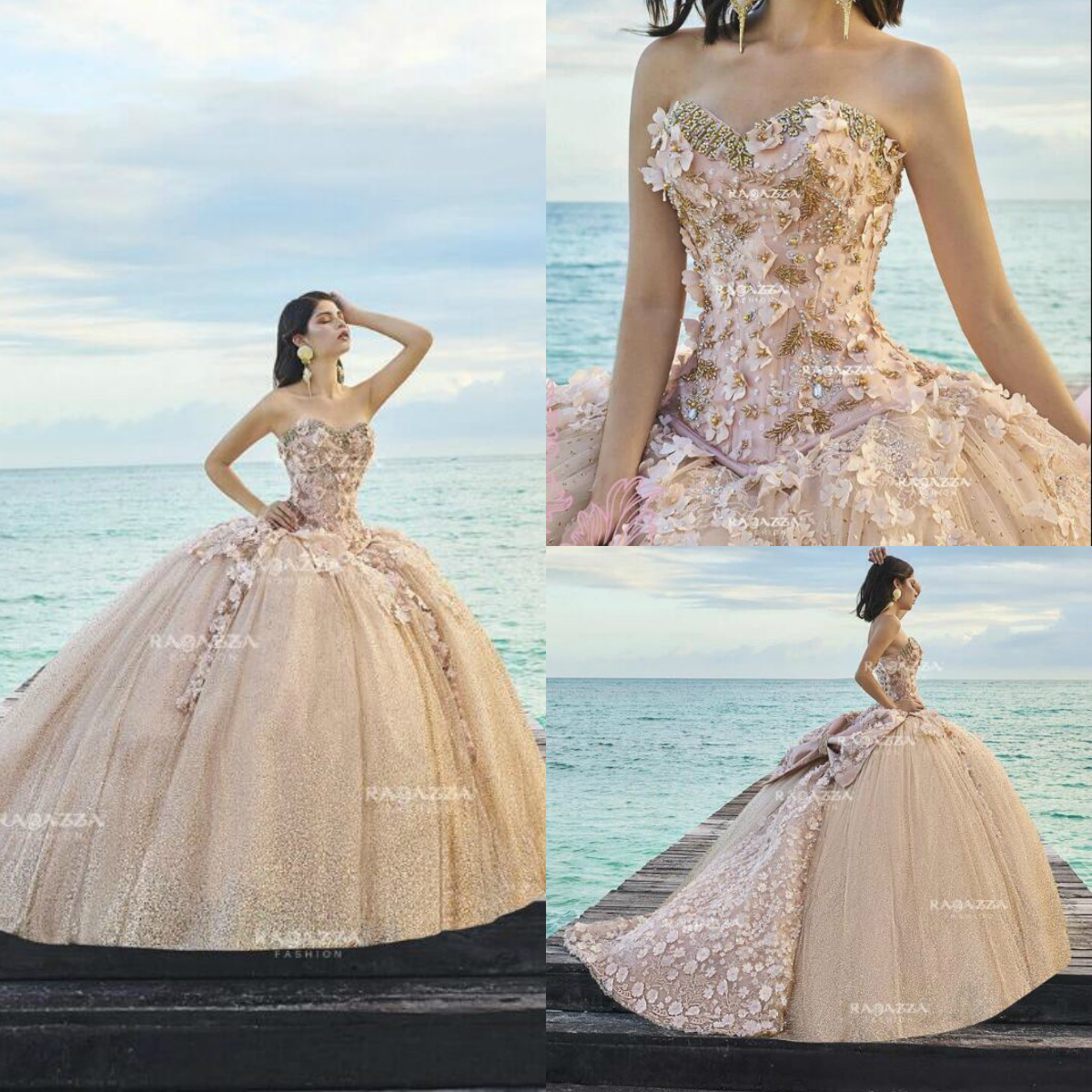 Luxury Ball Gown Quinceanera Dresses Appliques Beaded Crystal Bodice Corset Prom Dress Sweetheart Gorgeous Princess Party Gowns, Chocolate
Luxury Ball Gown Quinceanera Dresses Appliques Beaded Crystal Bodice Corset Prom Dress Sweetheart Gorgeous Princess Party Gowns, Chocolate