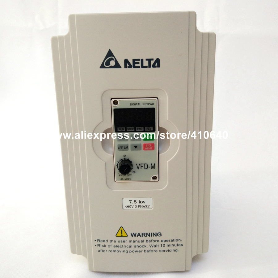 

Delta Inverter 7.5KW VFD075M43A 3 Phase 380V to 460V Rated 18 A 100% New 7500W VFD Series Invertor Variable Speed AC Motor Drive
