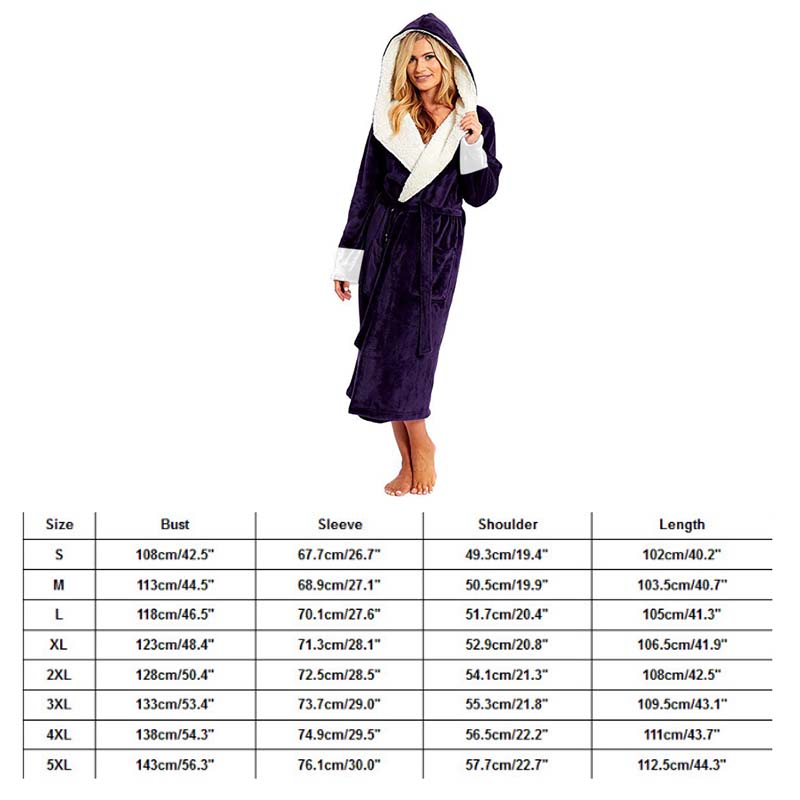 Hooded Women Bathrobe Winter Thick Warm Flannel Bath Robe Plus Size 5XL Couples Night Dressing Gown Double-layer Men Nightgown
