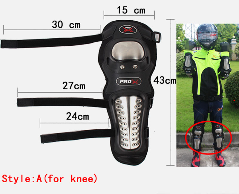 4Pcs/Set Motorcycle Armor Protective Gear Knee Pads Elbow Pad Stainless Steel Off-road Riding Moto Racing Drop protection For Pro-Biker