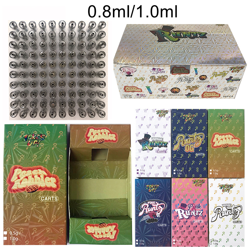 New Runtz Carts 0.8ml 1ml Ceramic Empty Vape Pen Cartridge Packaging Thick Oil Wax Vaporizer Atomizers Electronic Cigarettes 510 Thread
New Runtz Carts 0.8ml 1ml Ceramic Empty Vape Pen Cartridge Packaging Thick Oil Wax Vaporizer Atomizers Electronic Cigarettes 510 Thread