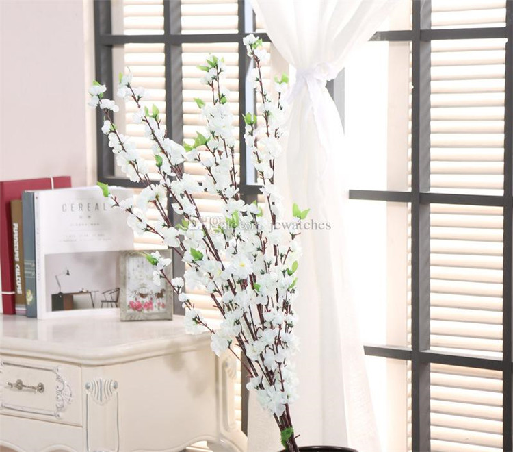 New 1 PCS 125CM Artificial Cherry Spring Plum Peach Blossom Branch Silk Flower Tree Decor Home Wedding Decorative Bouquet A28, Customize
New 1 PCS 125CM Artificial Cherry Spring Plum Peach Blossom Branch Silk Flower Tree Decor Home Wedding Decorative Bouquet A28, Customize