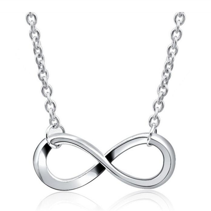 Infinity Love Pendant Necklaces Number Eight Charm Jewelry Fashion Elegant Gold Silver Color Girl Lady Link Chain Choker Necklaces for Women
Infinity Love Pendant Necklaces Number Eight Charm Jewelry Fashion Elegant Gold Silver Color Girl Lady Link Chain Choker Necklaces for Women