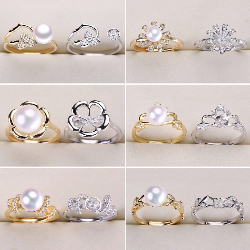 DIY Ring Gold&Silver Pearl Rings Setting Crown Zircon Ring for Women Fashion Jewelry Ring For Adjustable Size Wedding Gift, Slivery;crystal
DIY Ring Gold&Silver Pearl Rings Setting Crown Zircon Ring for Women Fashion Jewelry Ring For Adjustable Size Wedding Gift, Slivery;crystal