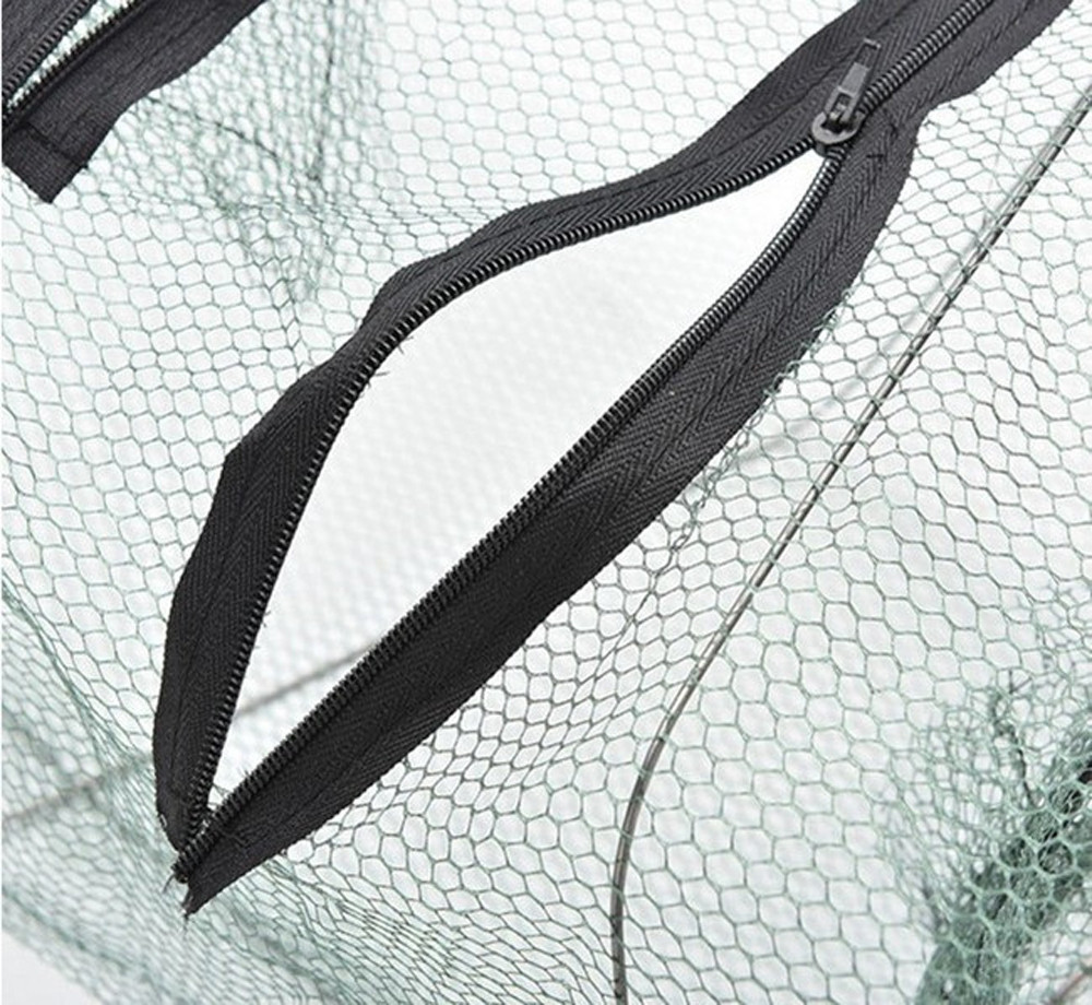 New Folding Fish Minnow Crab Fishing Bait Shrimp Trap Cast Net Cage Fi