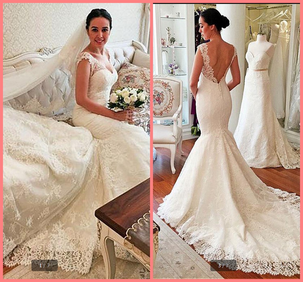 2020 muslim white lace cap sleeves Wedding Dresses v neck Backless Mermaid Dresses Bridal Gowns reception dresses Robe de Mariée, Ivory
2020 muslim white lace cap sleeves Wedding Dresses v neck Backless Mermaid Dresses Bridal Gowns reception dresses Robe de Mariée, Ivory