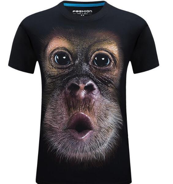 2020 New Summer funny 3d t shirts Gorilla Animal Printed Tee shirt homme Fashion Tops Hip Hop Streetwear Plus Size S-6XL