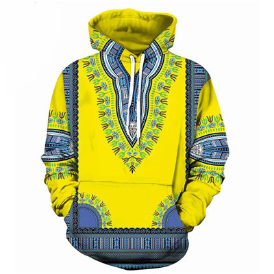 Dashiki Print Hoodie: Unisex 3D Streetwear For Men & Women B1