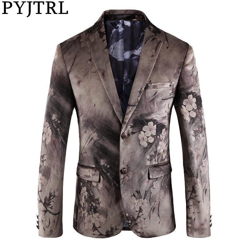 PYJTRL New Mens Velvet Floral Patter Suit Jacket Fashion Casual Slim Fit Blazer Stage Singers Costume Coat Men, Picture color
PYJTRL New Mens Velvet Floral Patter Suit Jacket Fashion Casual Slim Fit Blazer Stage Singers Costume Coat Men, Picture color