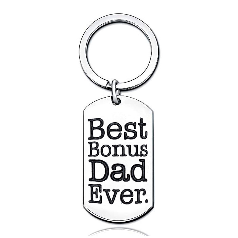 12pcs/Lot Best Farter Ever Oops I Mean Father Dad Mother Keychain Stainless Steel Keyring Heart Family Jewelry Daddy Key Chain Fathers Gifts