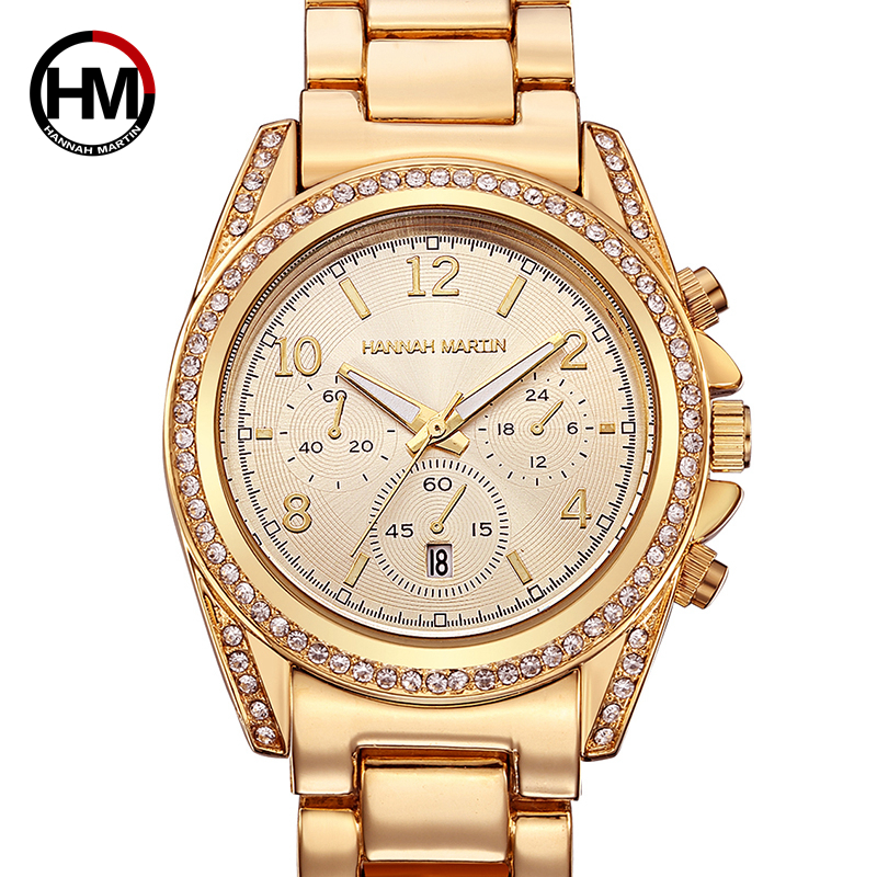Drop Shipping Rose Gold Top Luxury Brand Women Rhinestone Watches Montre Femme Calendar Waterproof Fashion Dress Ladies watch