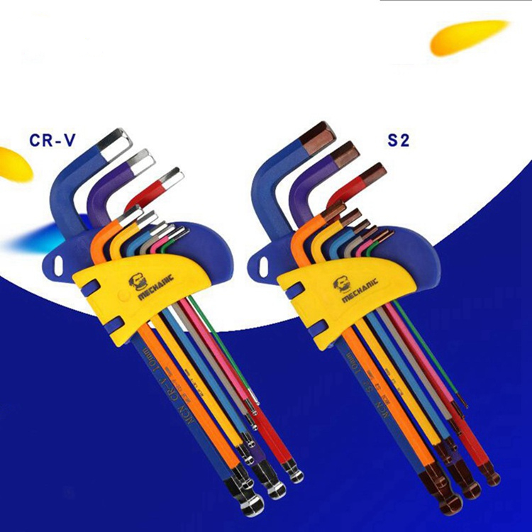 MECHANIC 9pcs 1.5mm-10mm Hexagon Hex Wrench Round Head Wrench Allen Multitool Hand Tool Set Metalworking Tools
MECHANIC 9pcs 1.5mm-10mm Hexagon Hex Wrench Round Head Wrench Allen Multitool Hand Tool Set Metalworking Tools