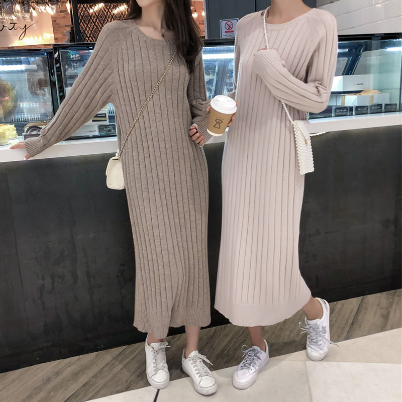 Casual Women Sweater Dress Long Sleeve o Neck Ribbed Knitted Dresses Women Autumn Winter Long Midi Dress 5 Color Robe Femme, Brown
Casual Women Sweater Dress Long Sleeve o Neck Ribbed Knitted Dresses Women Autumn Winter Long Midi Dress 5 Color Robe Femme, Brown