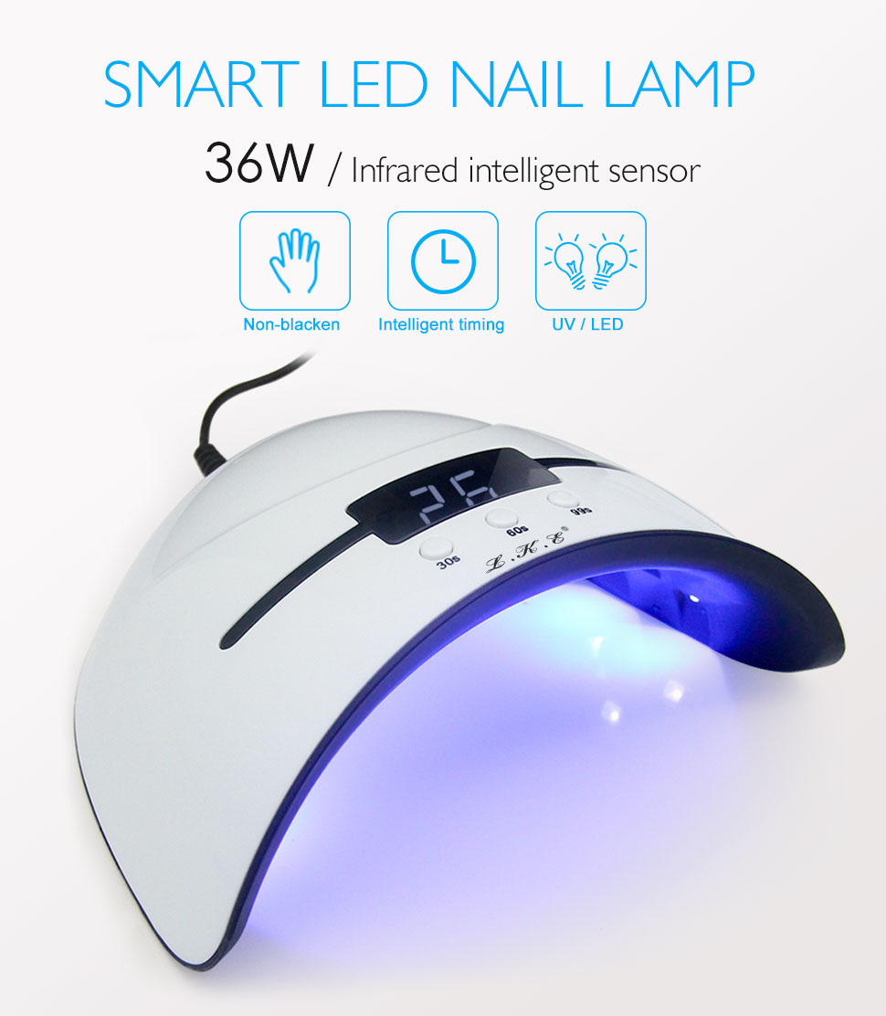 Nail Dryers 36W Dryer LED UV Lamp Micro USB For Lamps Curing Gel Builder 3 Timed Mode With Automatic Sensor