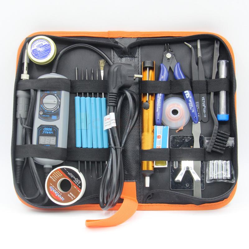 YIHUA 908D Adjustable thermostat Electric soldering iron set Welding repair tools kit set tweezers solder Iron tip
YIHUA 908D Adjustable thermostat Electric soldering iron set Welding repair tools kit set tweezers solder Iron tip