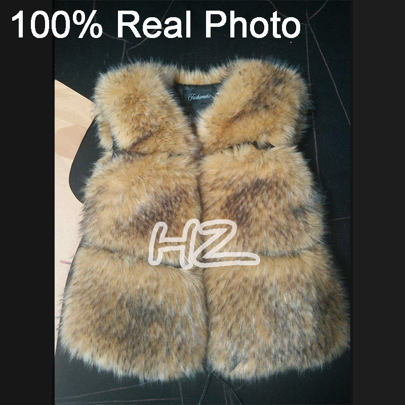 New Arrival Gilet Fashion Women Vest Faux Raccoon Dog Fur Short Vests Coat Female Waistcoat Pc147 B4