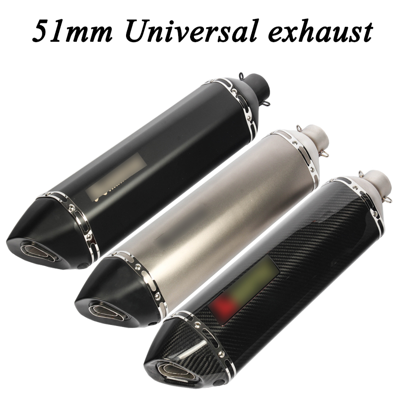 Slip On 470MM Universal Motorcycle Exhaust Pipe Inlet 36~51MM pot echappement moto Motorbike Escape Muffler DB Killer Removable
Slip On 470MM Universal Motorcycle Exhaust Pipe Inlet 36~51MM pot echappement moto Motorbike Escape Muffler DB Killer Removable
