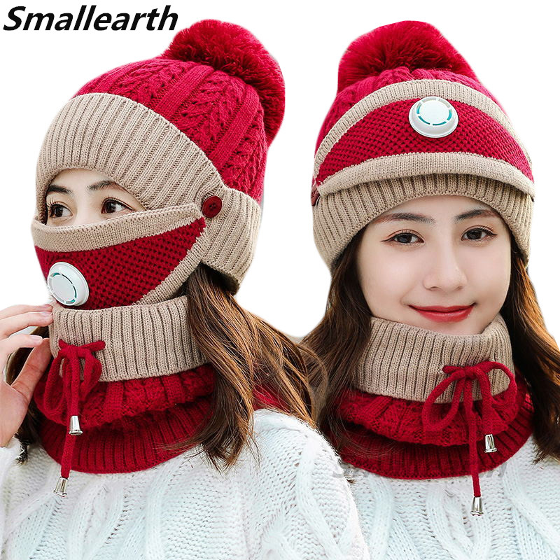 New Winter Mask Hat Scarf Set Women Warm Beanies Hat For Girl Ring Scarf Winter Plush Pompom Hats Knitted Cap 2 Pieces Set
New Winter Mask Hat Scarf Set Women Warm Beanies Hat For Girl Ring Scarf Winter Plush Pompom Hats Knitted Cap 2 Pieces Set
