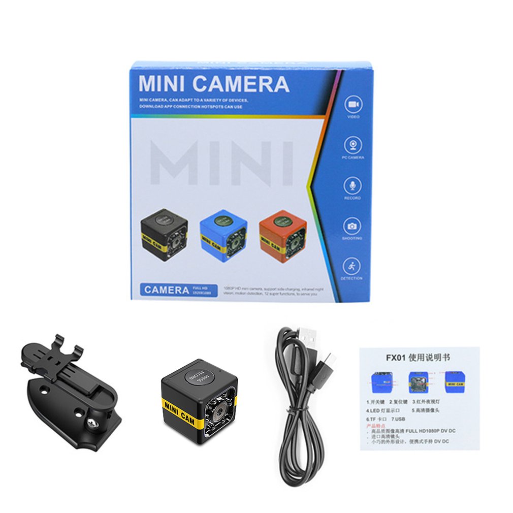 Mini Camera HD 1080P Sensor Night Vision Camcorder DV Video Recorder Portable Handheld DC Built-in lithium battery