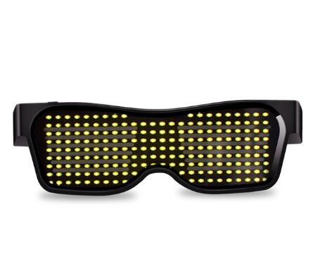 Magic Bluetooth Led Party Glasses APP Control Shield Luminous Glasses USB Charge DIY App Control Multi-lingual Quick Flash Led