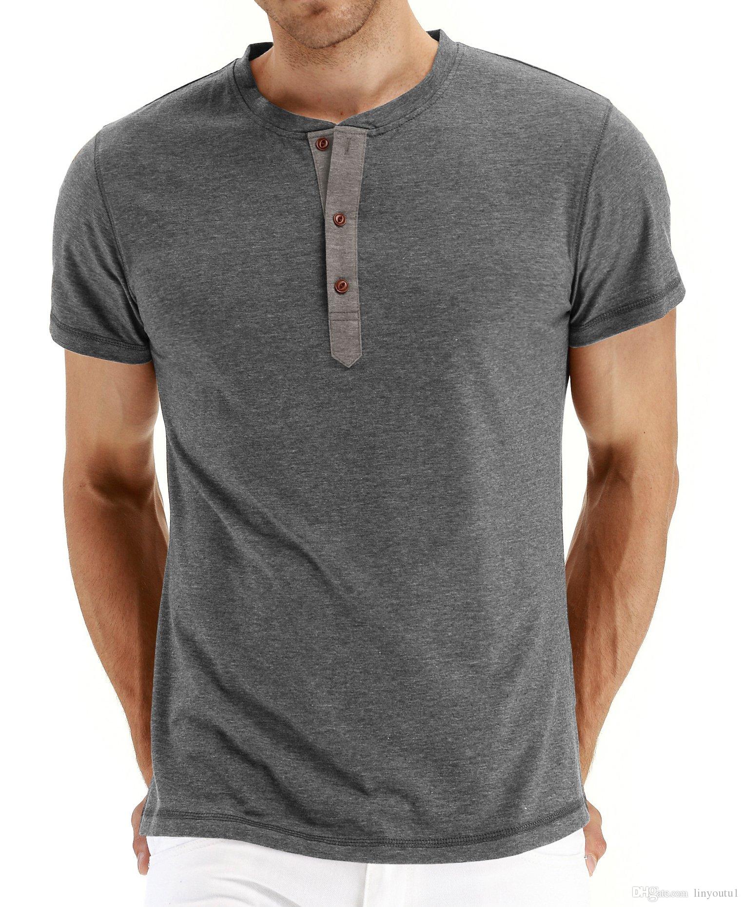 2020 men shirt short Sleeve Stylish Slim Fit Tee Tops Button Collar Casual T-shirt Men Outwears Popular Design Tee