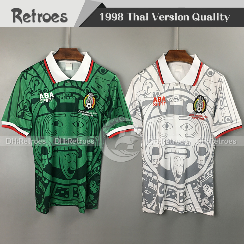 1998 Mexico Retro Soccer jersey 98 Mexico Home Green Hernandez Blanco Campos #11 BLANCO Away White classic Football Jerseys Shirts
1998 Mexico Retro Soccer jersey 98 Mexico Home Green Hernandez Blanco Campos #11 BLANCO Away White classic Football Jerseys Shirts