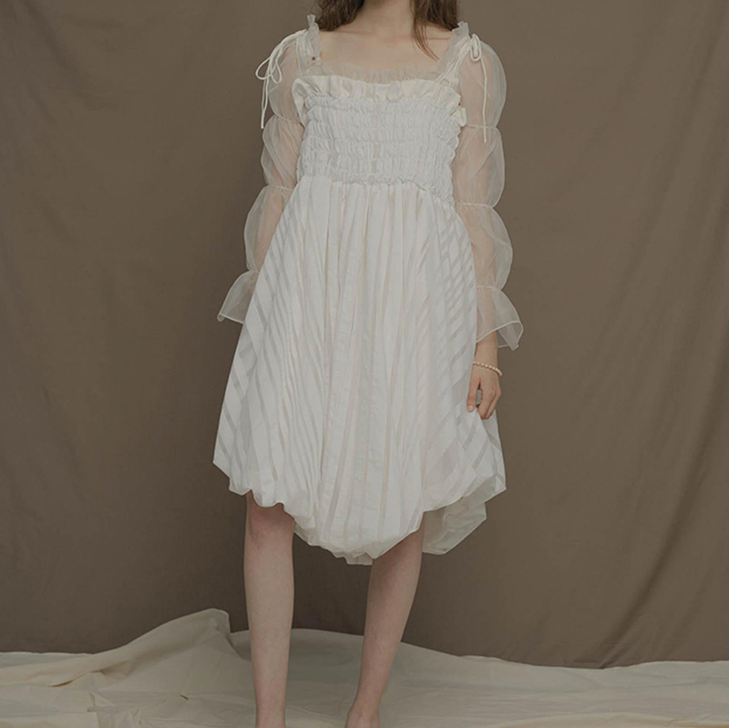 Sleeveless Dress Women Irregular Striped Perspective Fashion Ladies Dress 2020 Spring and Summer New Women Clothing U702, White
Sleeveless Dress Women Irregular Striped Perspective Fashion Ladies Dress 2020 Spring and Summer New Women Clothing U702, White