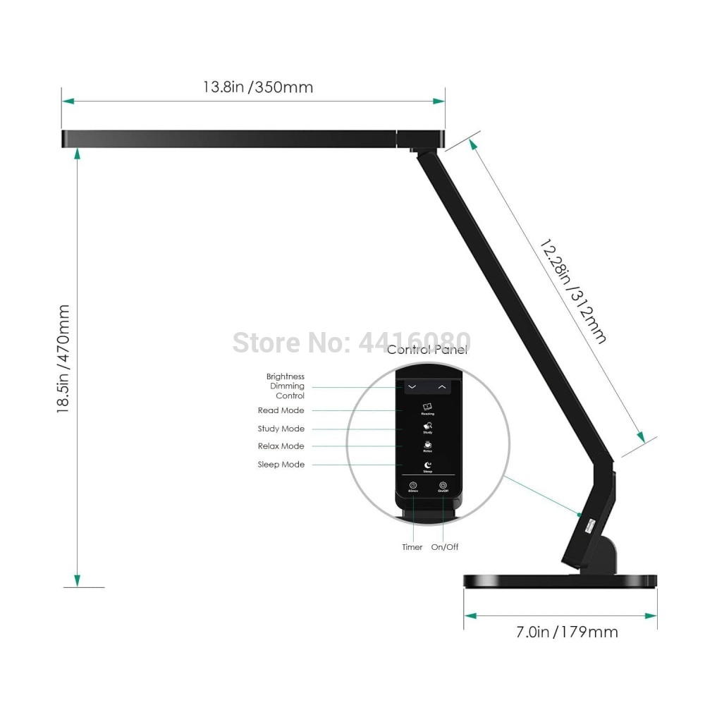 Adjustable Stepless Dimming LED Desk Lamp with Eye Protection Feature