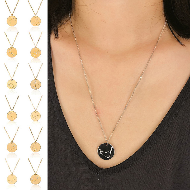 Pendant Necklaces European Creative Design Rhinestone Twelve Constellations For Women Geometric Necklace Fashion Jewelry XR2085
Pendant Necklaces European Creative Design Rhinestone Twelve Constellations For Women Geometric Necklace Fashion Jewelry XR2085