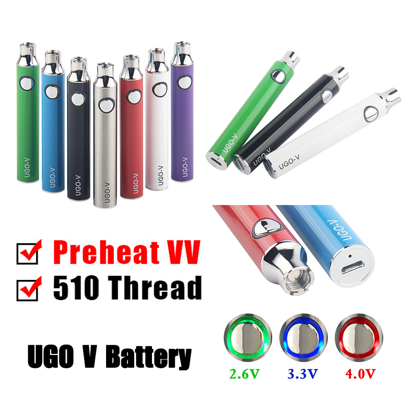 5pcs UGO V 510 Thread Vaper Pen UGO-V Variable Voltage Preheat VV Battery Kits EVOD eGo Micro USB Passthrough cartridge battery ecigs
5pcs UGO V 510 Thread Vaper Pen UGO-V Variable Voltage Preheat VV Battery Kits EVOD eGo Micro USB Passthrough cartridge battery ecigs